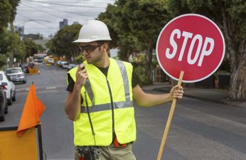 Working as a flagger