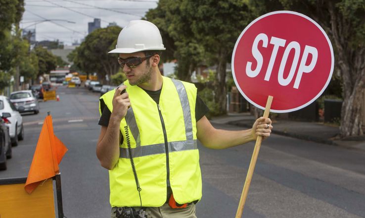 Working as a flagger