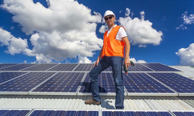 Solar Panel worker