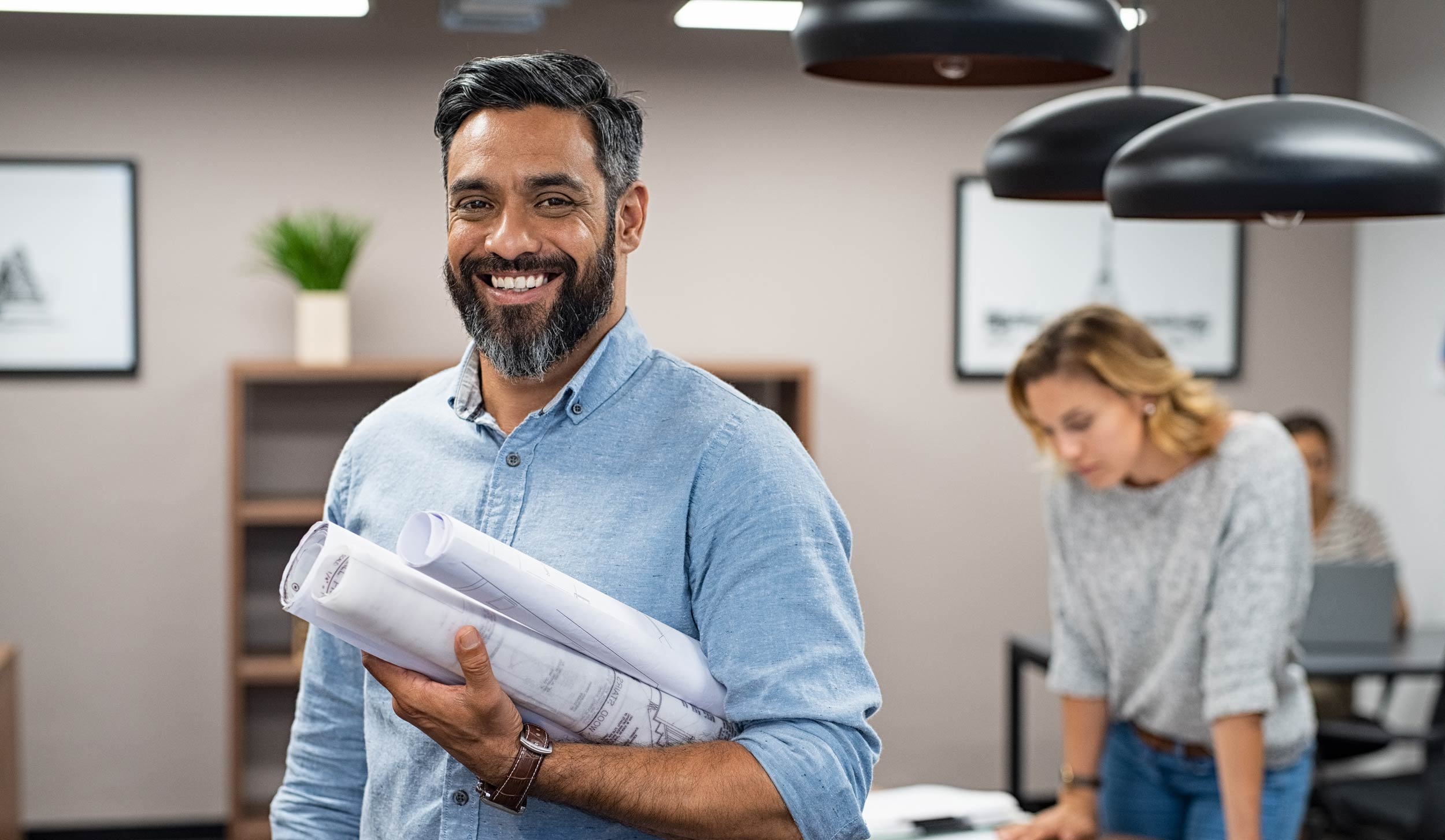 man with business plans
