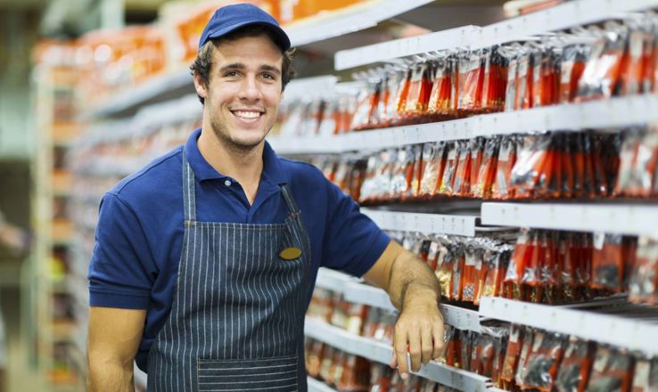 Young hardware store worker