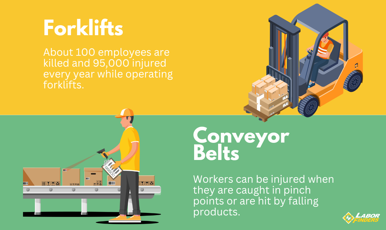 forklifts and conveyor belts warehouse safety tips