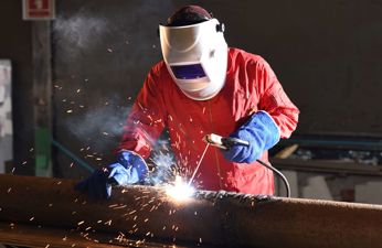 Welder at work