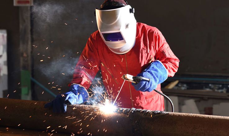 Welder at work